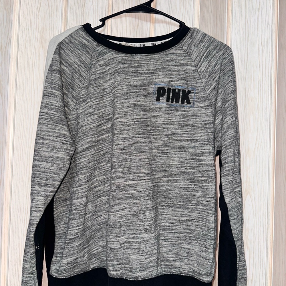 vintage Victoria's Secret PINK Gray and Black Sweatshirt